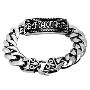 Klassische Gothic Punk Style Körperschmuck ID Armbänder Anti-Allergie